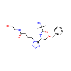 CC(C)(N)C(=O)N[C@H](COCc1ccccc1)c1nnnn1CCCC(=O)NCCO ZINC000029049636