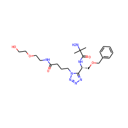 CC(C)(N)C(=O)N[C@H](COCc1ccccc1)c1nnnn1CCCC(=O)NCCOCCO ZINC000003993777