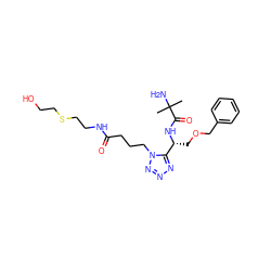 CC(C)(N)C(=O)N[C@H](COCc1ccccc1)c1nnnn1CCCC(=O)NCCSCCO ZINC000029049294