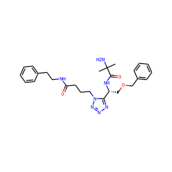 CC(C)(N)C(=O)N[C@H](COCc1ccccc1)c1nnnn1CCCC(=O)NCCc1ccccc1 ZINC000029050173