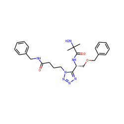 CC(C)(N)C(=O)N[C@H](COCc1ccccc1)c1nnnn1CCCC(=O)NCc1ccccc1 ZINC000029050170