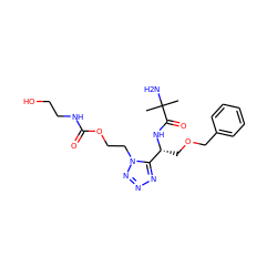 CC(C)(N)C(=O)N[C@H](COCc1ccccc1)c1nnnn1CCOC(=O)NCCO ZINC000014977483