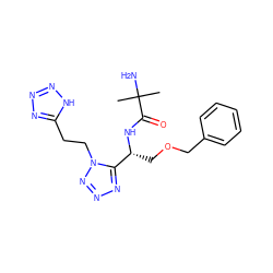 CC(C)(N)C(=O)N[C@H](COCc1ccccc1)c1nnnn1CCc1nnn[nH]1 ZINC000028825099