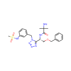 CC(C)(N)C(=O)N[C@H](COCc1ccccc1)c1nnnn1Cc1cccc(NS(C)(=O)=O)c1 ZINC000028825010