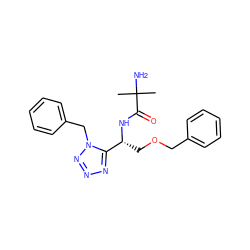 CC(C)(N)C(=O)N[C@H](COCc1ccccc1)c1nnnn1Cc1ccccc1 ZINC000028825006