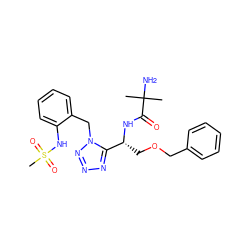 CC(C)(N)C(=O)N[C@H](COCc1ccccc1)c1nnnn1Cc1ccccc1NS(C)(=O)=O ZINC000028825012