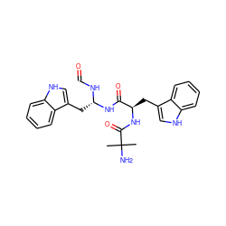 CC(C)(N)C(=O)N[C@H](Cc1c[nH]c2ccccc12)C(=O)N[C@H](Cc1c[nH]c2ccccc12)NC=O ZINC000001554197