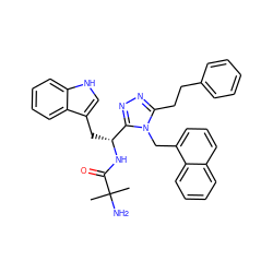 CC(C)(N)C(=O)N[C@H](Cc1c[nH]c2ccccc12)c1nnc(CCc2ccccc2)n1Cc1cccc2ccccc12 ZINC000036349218