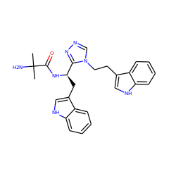 CC(C)(N)C(=O)N[C@H](Cc1c[nH]c2ccccc12)c1nncn1CCc1c[nH]c2ccccc12 ZINC000028636260