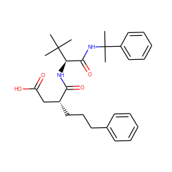 CC(C)(NC(=O)[C@@H](NC(=O)[C@H](CCCc1ccccc1)CC(=O)O)C(C)(C)C)c1ccccc1 ZINC000027649887