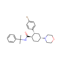 CC(C)(NC(=O)[C@@H]1CC[C@@H](N2CCOCC2)C[C@H]1c1ccc(Br)cc1)c1ccccc1 ZINC000103283319