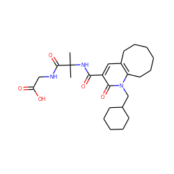 CC(C)(NC(=O)c1cc2c(n(CC3CCCCC3)c1=O)CCCCCC2)C(=O)NCC(=O)O ZINC000084616213