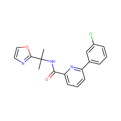 CC(C)(NC(=O)c1cccc(-c2cccc(Cl)c2)n1)c1ncco1 ZINC000207726705