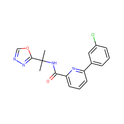 CC(C)(NC(=O)c1cccc(-c2cccc(Cl)c2)n1)c1nnco1 ZINC000207726951