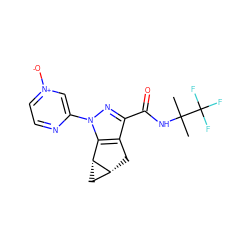 CC(C)(NC(=O)c1nn(-c2c[n+]([O-])ccn2)c2c1C[C@@H]1C[C@H]21)C(F)(F)F ZINC000068248389