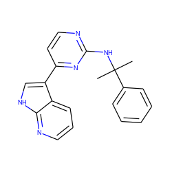 CC(C)(Nc1nccc(-c2c[nH]c3ncccc23)n1)c1ccccc1 ZINC000063539747