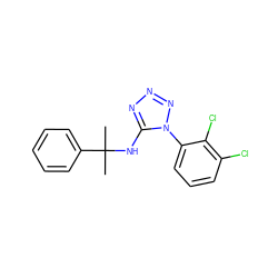 CC(C)(Nc1nnnn1-c1cccc(Cl)c1Cl)c1ccccc1 ZINC000071333619