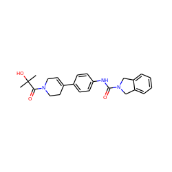 CC(C)(O)C(=O)N1CC=C(c2ccc(NC(=O)N3Cc4ccccc4C3)cc2)CC1 ZINC000167554341