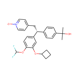 CC(C)(O)c1ccc([C@@H](Cc2cc[n+]([O-])cc2)c2ccc(OC(F)F)c(OC3CCC3)c2)cc1 ZINC000013521171