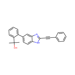 CC(C)(O)c1ccccc1-c1ccc2[nH]c(C#Cc3ccccc3)nc2c1 ZINC000117156839