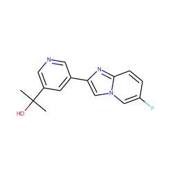 CC(C)(O)c1cncc(-c2cn3cc(F)ccc3n2)c1 ZINC000218495077