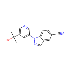 CC(C)(O)c1cncc(-n2ncc3cc(C#N)ccc32)c1 ZINC000221340783