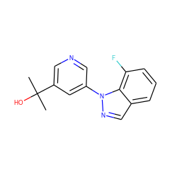 CC(C)(O)c1cncc(-n2ncc3cccc(F)c32)c1 ZINC000210239833