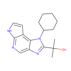 CC(C)(O)c1nc2cnc3[nH]ccc3c2n1C1CCCCC1 ZINC000096270798