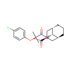 CC(C)(Oc1ccc(Cl)cc1)C(=O)N[C@H]1[C@H]2CCC[C@H]1C[C@H](C(=O)O)C2 ZINC000101095729