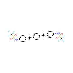 CC(C)(c1ccc(NS(=O)(=O)C(F)(F)F)cc1)c1ccc(C(C)(C)c2ccc(NS(=O)(=O)C(F)(F)F)cc2)cc1 ZINC000042919968