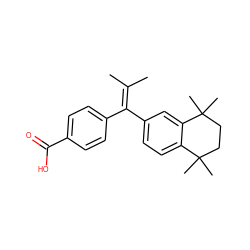 CC(C)=C(c1ccc(C(=O)O)cc1)c1ccc2c(c1)C(C)(C)CCC2(C)C ZINC000013743078