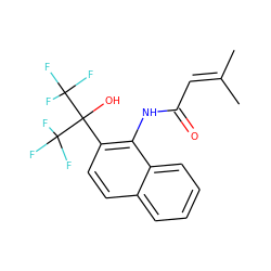 CC(C)=CC(=O)Nc1c(C(O)(C(F)(F)F)C(F)(F)F)ccc2ccccc12 ZINC000013489790