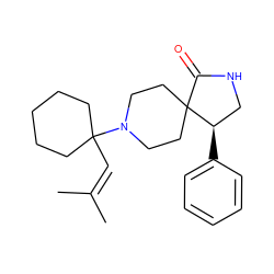 CC(C)=CC1(N2CCC3(CC2)C(=O)NC[C@H]3c2ccccc2)CCCCC1 ZINC000038147587