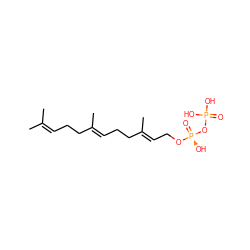 CC(C)=CCC/C(C)=C/CC/C(C)=C/CO[P@@](=O)(O)OP(=O)(O)O ZINC000012494625