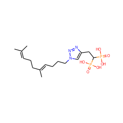 CC(C)=CCC/C(C)=C/CCCn1cc(CC(P(=O)(O)O)P(=O)(O)O)nn1 ZINC001772625974