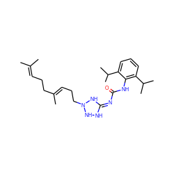 CC(C)=CCC/C(C)=C/CCN1NN/C(=N/C(=O)Nc2c(C(C)C)cccc2C(C)C)N1 ZINC000027436957