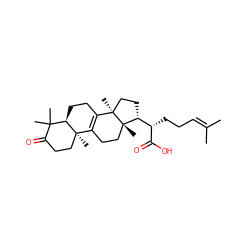 CC(C)=CCC[C@H](C(=O)O)[C@H]1CC[C@]2(C)C3=C(CC[C@@]12C)[C@@]1(C)CCC(=O)C(C)(C)[C@H]1CC3 ZINC000045245146