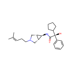 CC(C)=CCCN1C[C@H]2[C@H](NC(=O)[C@@](O)(c3ccccc3)C3CCCC3)[C@H]2C1 ZINC000101125097