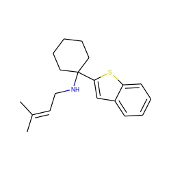 CC(C)=CCNC1(c2cc3ccccc3s2)CCCCC1 ZINC000013732127