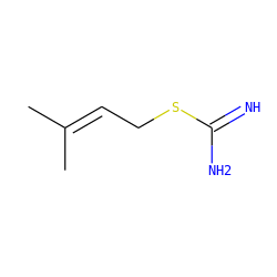 CC(C)=CCSC(=N)N ZINC000040836369