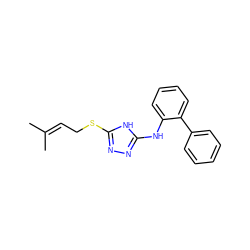 CC(C)=CCSc1nnc(Nc2ccccc2-c2ccccc2)[nH]1 ZINC000014964335