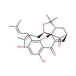 CC(C)=CCc1c(O)cc(O)c2c1O[C@]13C(=C[C@@H]4C[C@H]1C(C)(C)O[C@@]3(CC=C(C)C)C4=O)C2=O ZINC000073314285