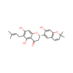 CC(C)=CCc1c(O)cc2c(c1O)C(=O)C[C@@H](c1cc3c(cc1O)OC(C)(C)C=C3)O2 ZINC000013411934