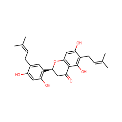 CC(C)=CCc1cc([C@@H]2CC(=O)c3c(cc(O)c(CC=C(C)C)c3O)O2)c(O)cc1O ZINC000014727507