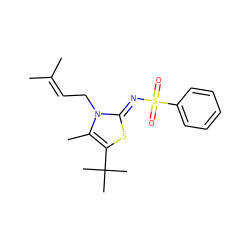 CC(C)=CCn1c(C)c(C(C)(C)C)s/c1=N\S(=O)(=O)c1ccccc1 ZINC000028862031