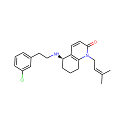 CC(C)=CCn1c2c(ccc1=O)[C@H](NCCc1cccc(Cl)c1)CCC2 ZINC000013743301