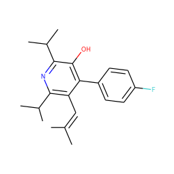 CC(C)=Cc1c(C(C)C)nc(C(C)C)c(O)c1-c1ccc(F)cc1 ZINC000028758428