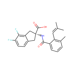 CC(C)=Cc1c(C)cccc1C(=O)N[C@]1(C(=O)O)Cc2ccc(F)c(F)c2C1 ZINC000043202050