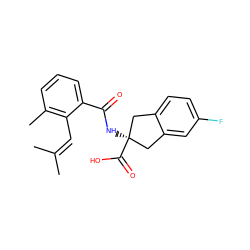 CC(C)=Cc1c(C)cccc1C(=O)N[C@]1(C(=O)O)Cc2ccc(F)cc2C1 ZINC000146781644