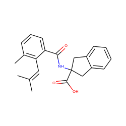 CC(C)=Cc1c(C)cccc1C(=O)NC1(C(=O)O)Cc2ccccc2C1 ZINC000146751918